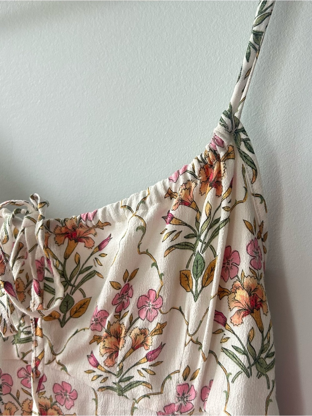 FAVORITE DAUGHTER The One That Got Away Floral Slipdress in White Floral Mosaic - Picture 7 of 11